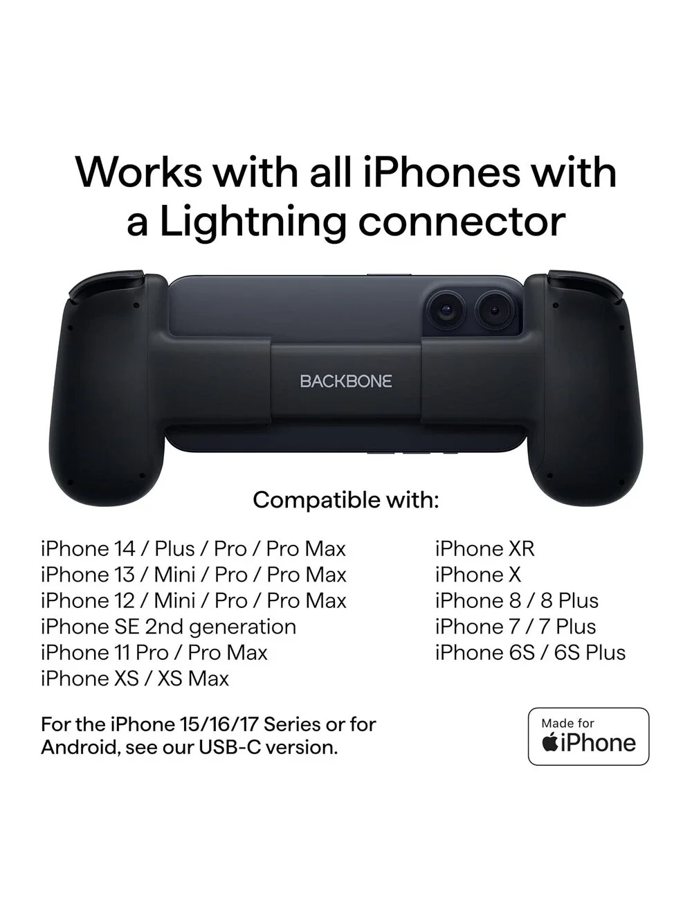 Backbone One Mobile Gaming Controller for iPhone (Lightning) BB-01
